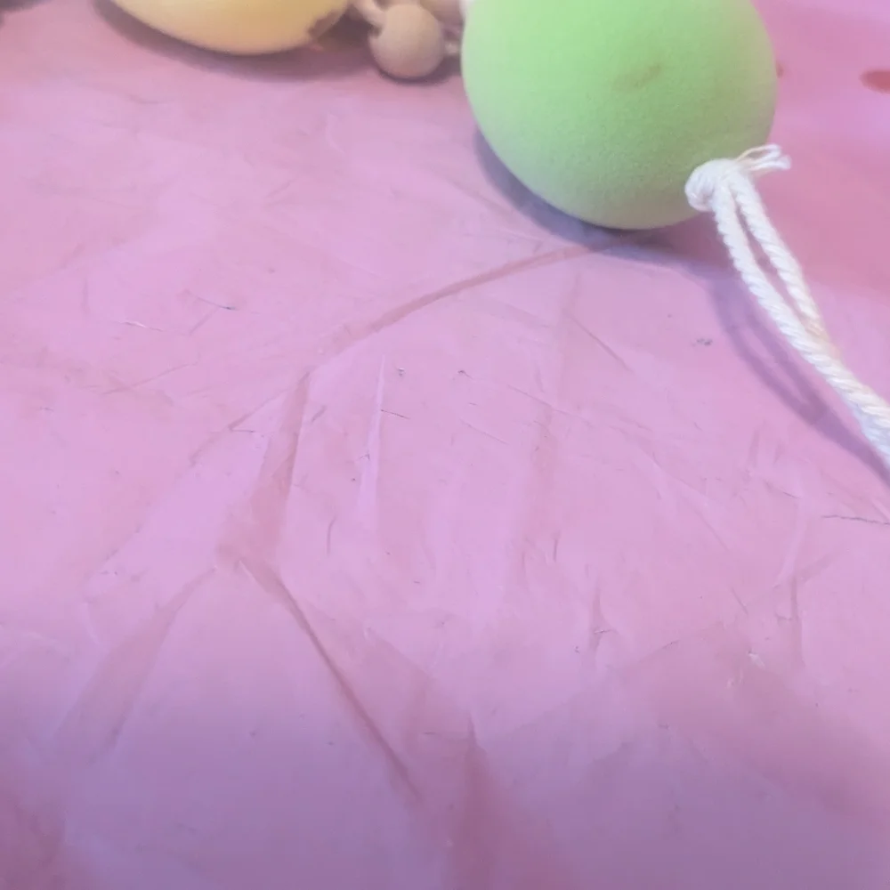Pastel Easter Egg Garland with Wooden Beads
